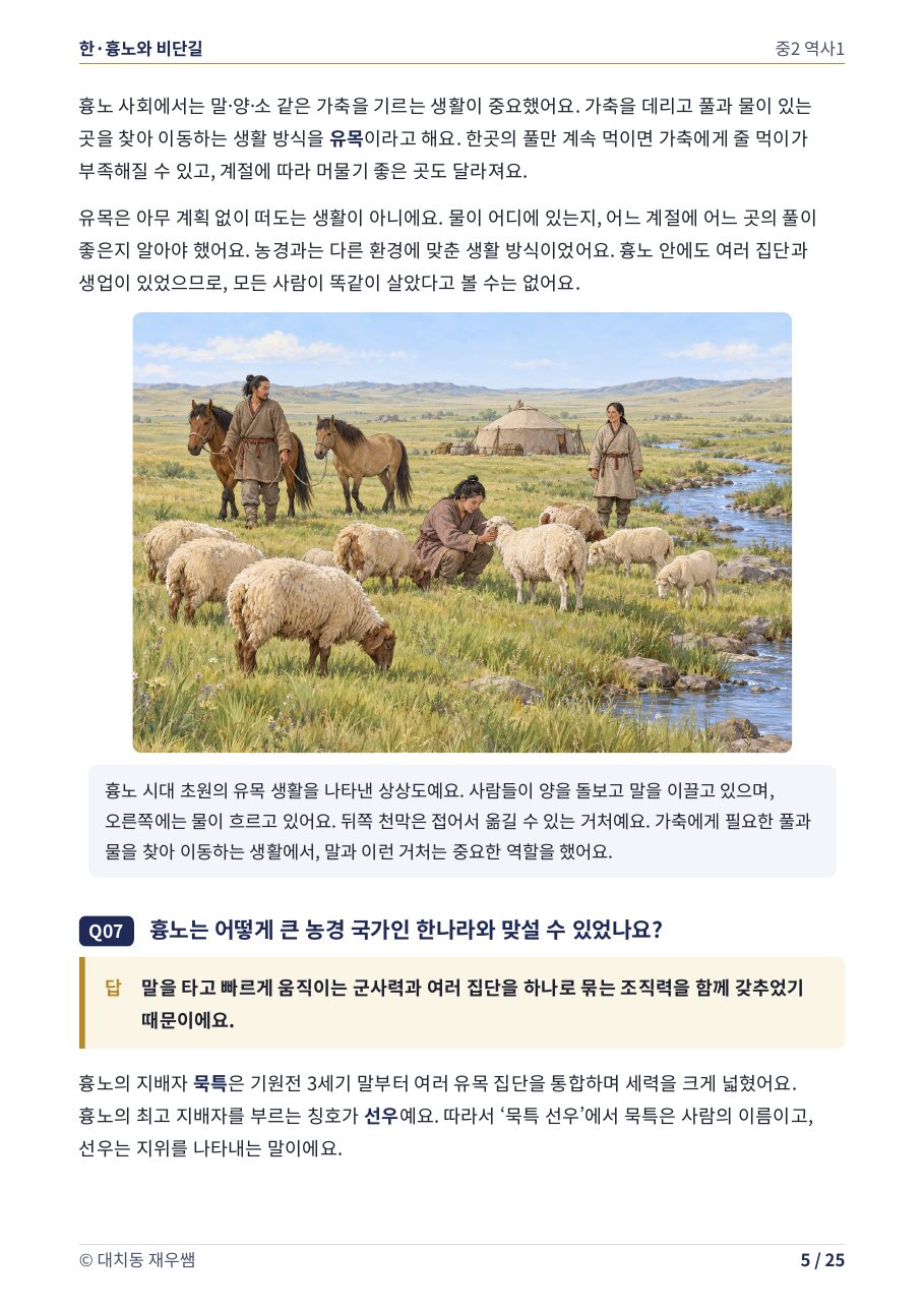 흉노 시대 초원의 유목 생활 — 상상도