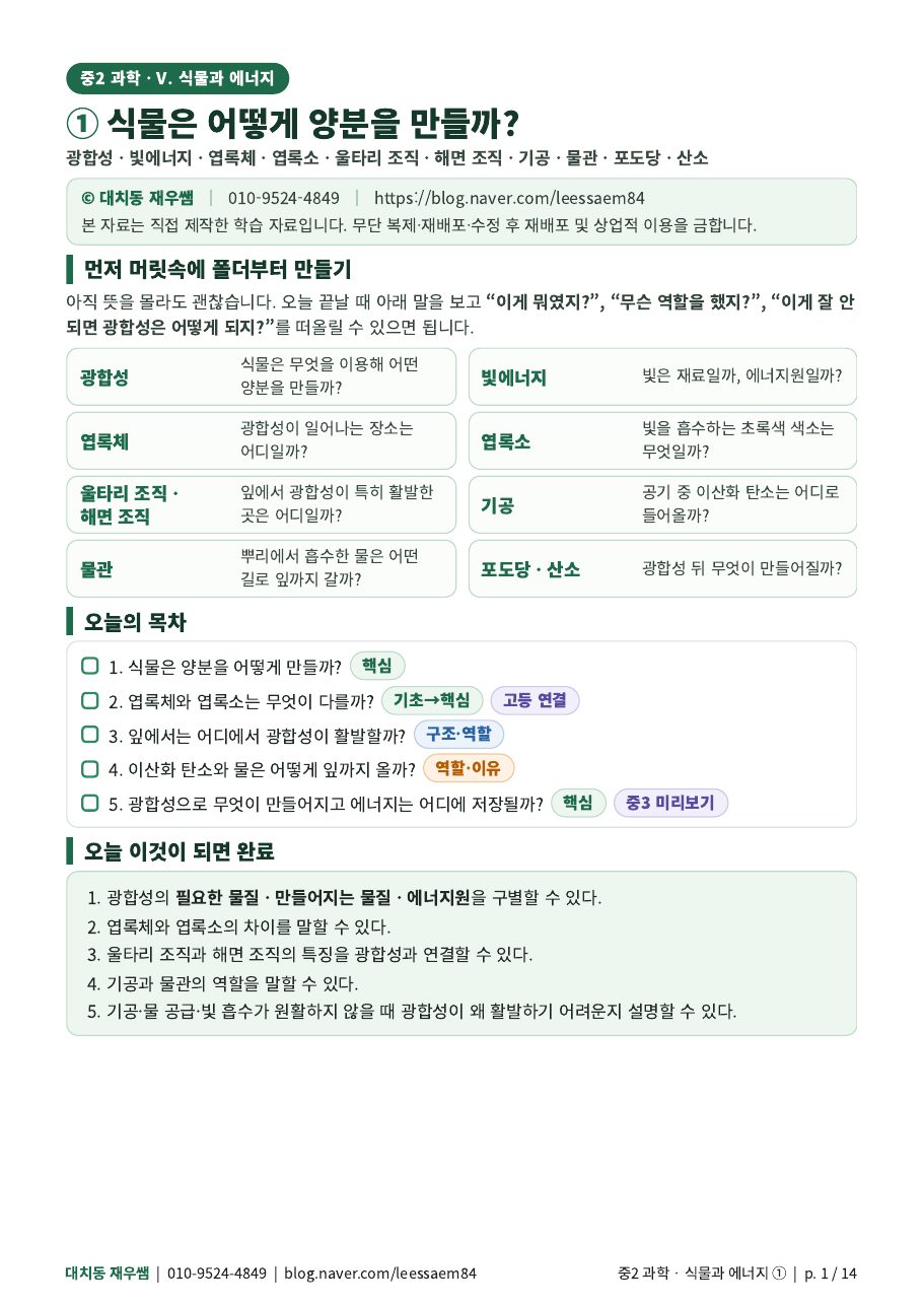 표지 — 먼저 머릿속에 폴더부터 만들기